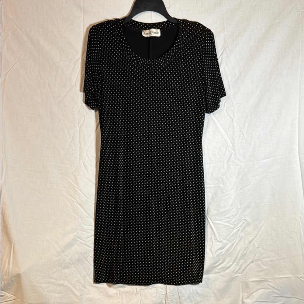 Ronni Nicole Black Polka Dot Dress